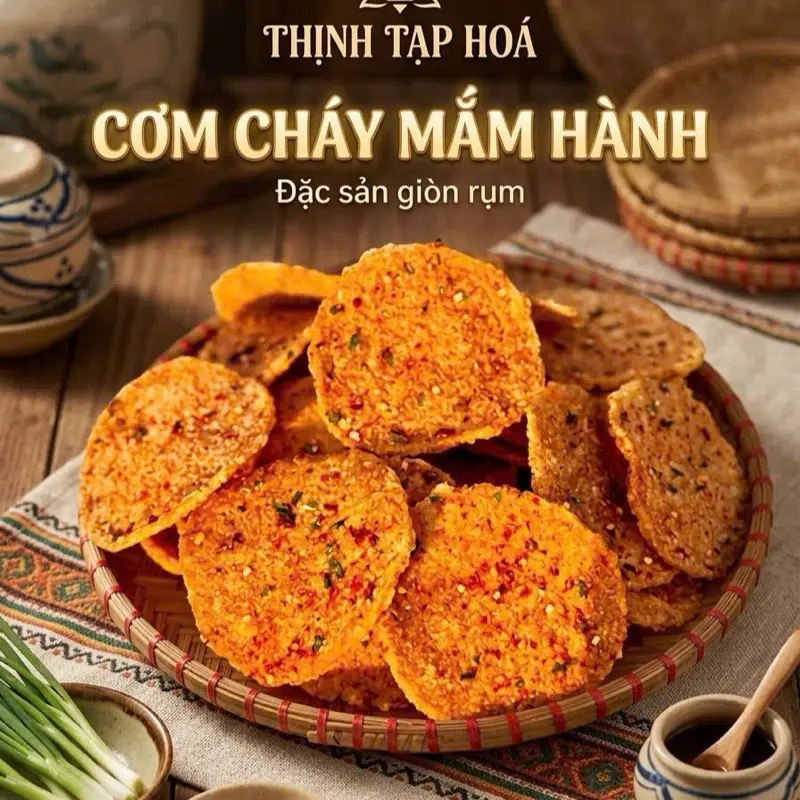 Cơm Cháy Mắm Hành giòn đậm vị( hàng dễ bể )