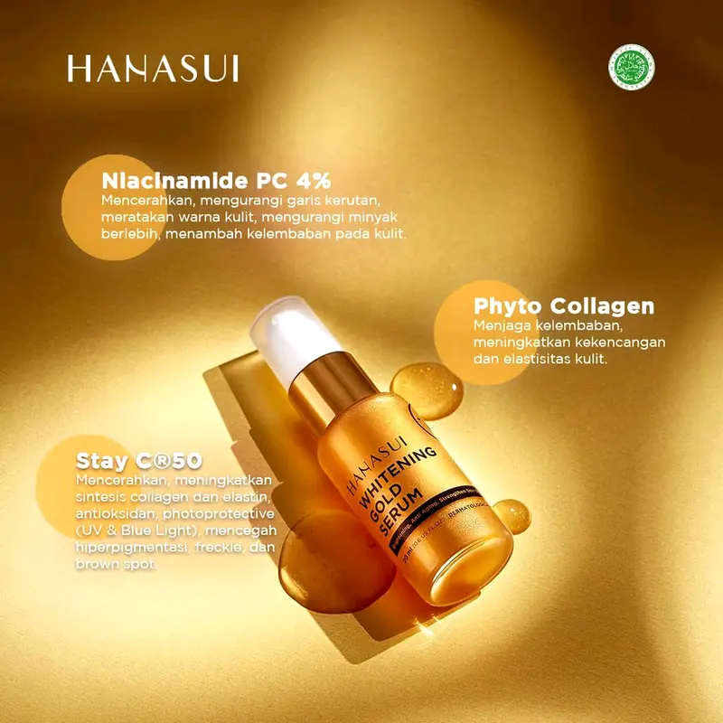 Hanasui Serum Series 20ml - Serum Pencerah Wajah Melembabkan, Memutihkan &  Mencerahkan 2