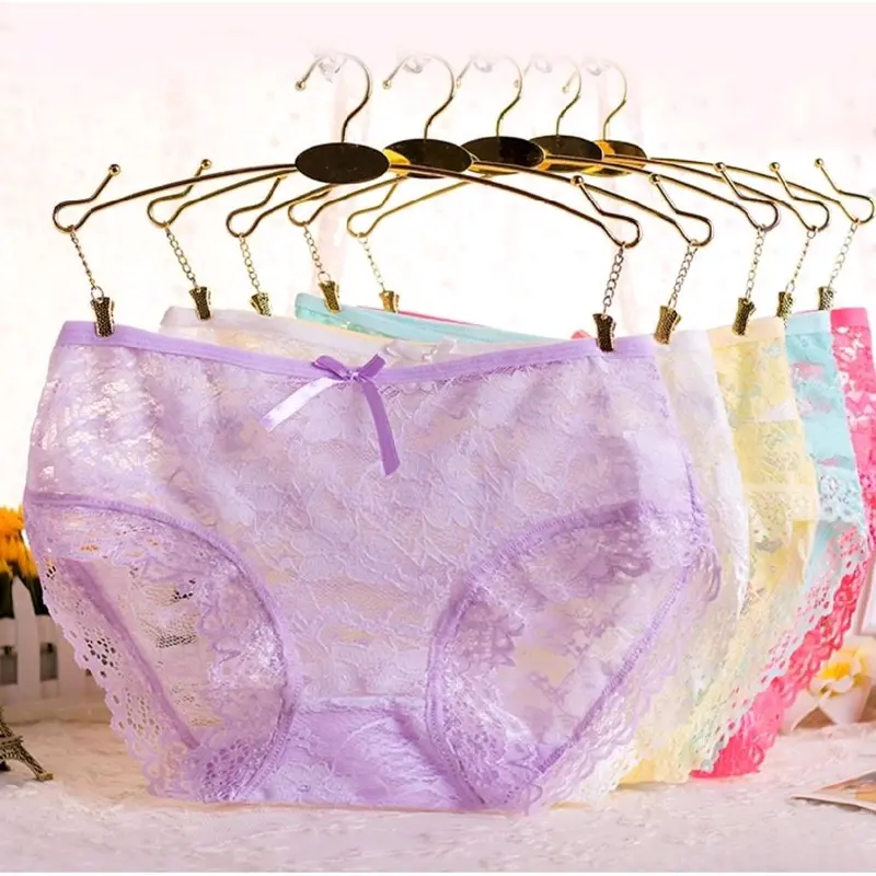 -Ready Stok- Celana Dalam wanita Brokat Elastis Dengan Bahan Yang Sangat Nyaman Dipakai. 0