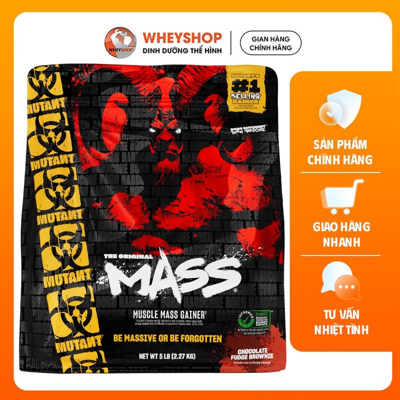 Bột bổ sung dinh dưỡng Mass Gainer Mutant Mass 5Lbs ( 2.300g) | Made in Canada | WHEYSHOP VN