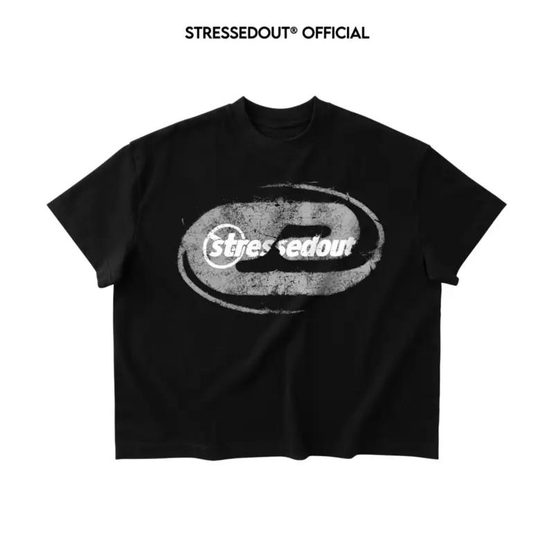 Áo thun STRESSEDOUT Big Boxy "ICON GREYY" Premium 100% 2 chiều