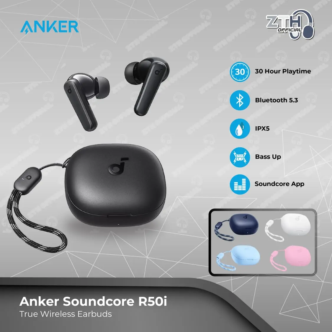 Anker Soundcore R50i R50l True Wireless Earbuds TWS Earphone - A3949