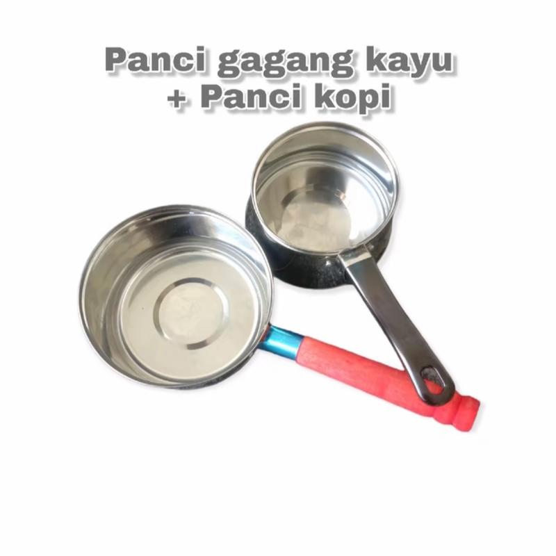 Paket Hemat Panci Susu dan Kopi Stainless Steel Anti Panas - Kitchenware 0