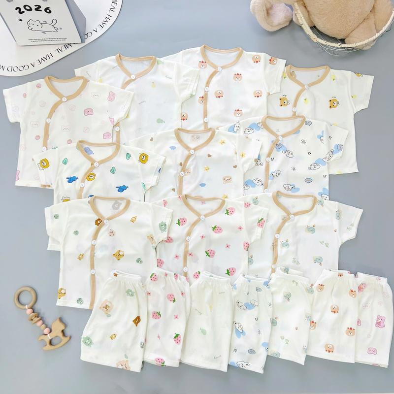 Bộ Dài Sơ Sinh Tăm Lạnh Cho Bé 3–9kg, Họa Tiết Ngẫu Nhiên Dễ Thương dososinh