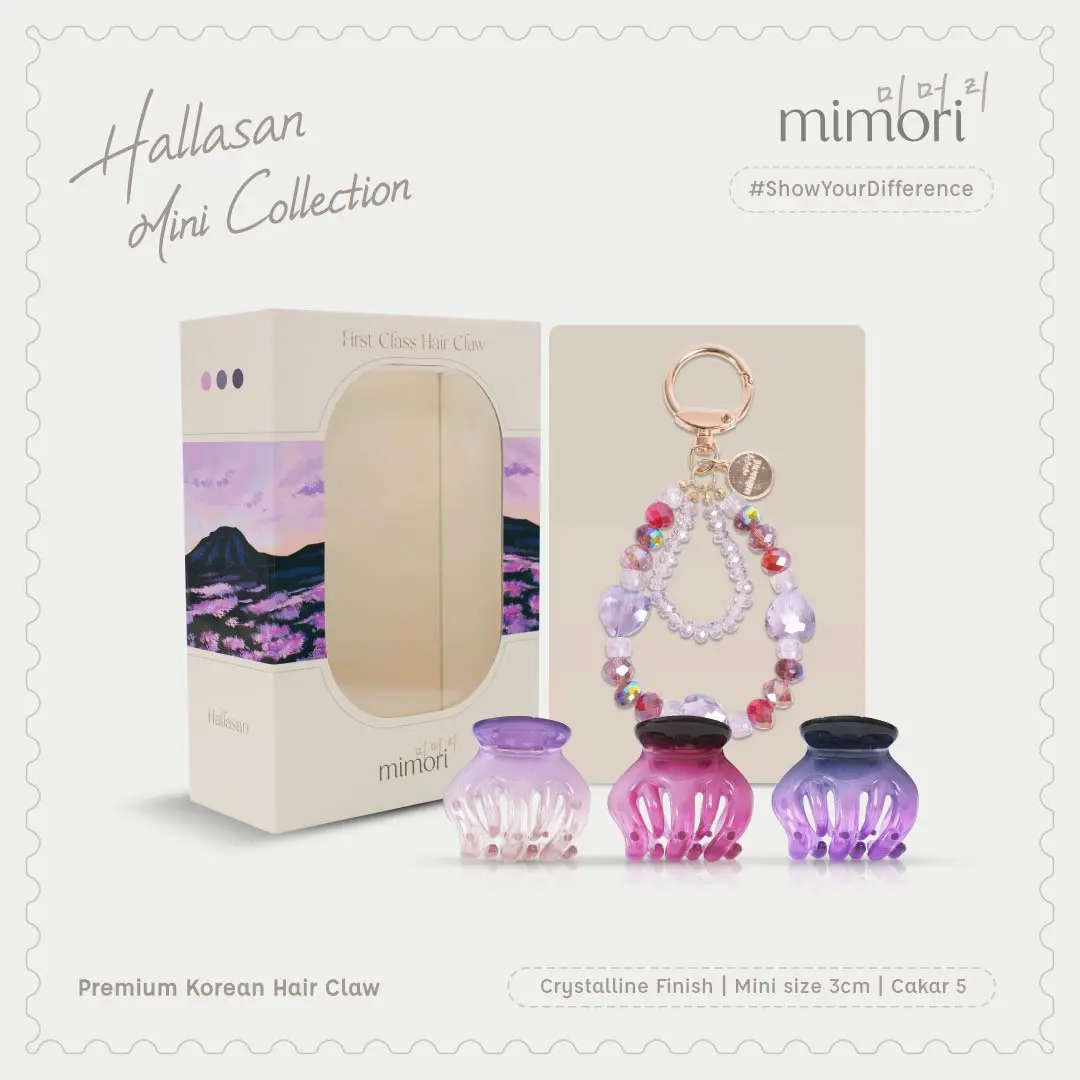 Mimori Korean Hair Claw - Hallasan Mini (Crystalline) isi 3