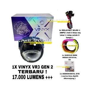 PAKET BILED VINYX VR3 GEN 2 17.000 LUMENS 80 WATT DUAL PRISM TECHNOLOGY 3 INCH PURPLE LENS