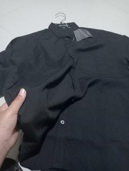 Product Review of Kemeja Polos Pria Lengan Panjang Katun Premium Baju Kerja Kampus Kondangan Kantor Formal Casual Santai Nyaman Simple Navy Putih Hitam Slimfit kerah Kancing Variasi Hem from b**i 3