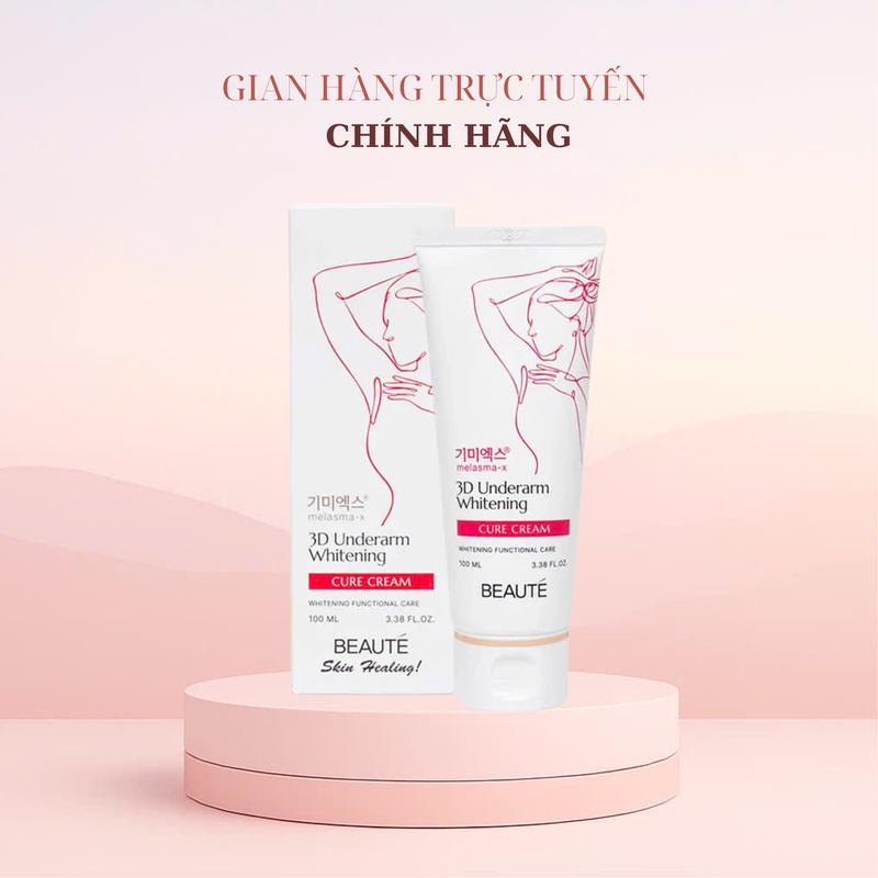 Kem dưỡng hỗ trợ sáng da nách Melasma BEAUTE 3D Underarm Whitening Cure Cream 100ml cải thiện vùng da body sạm màu