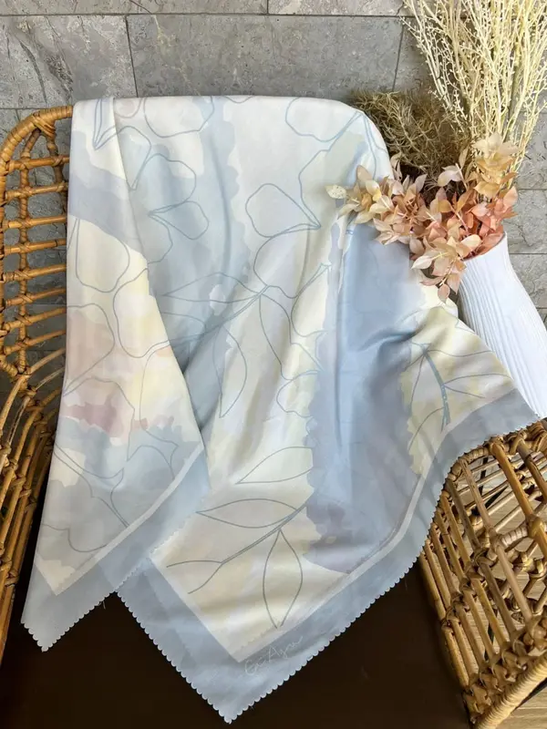 HIJAB CA AYU SEGIEMPAT MOTIF FLORAL// HIJAB VOAL BUNGA TERBARU// JILBAB MOTIF SEGIEMPAT LASERCUT 6