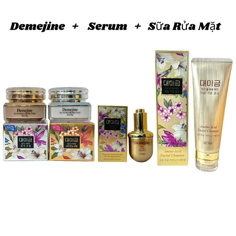 Combo Kem Demejine Serum và Sữa rửa mặt Demejine
