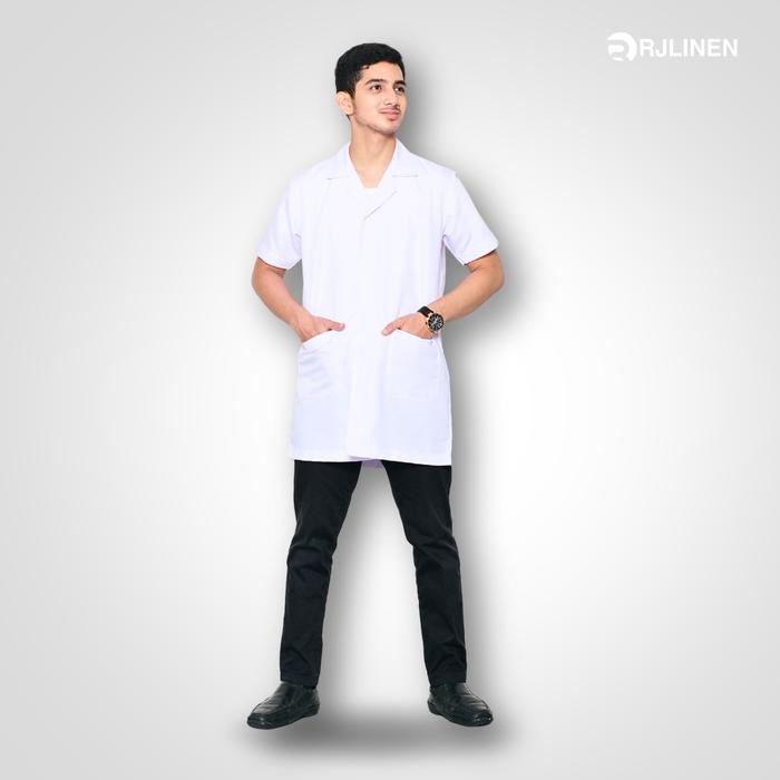 Gambar Jas Laboratorium/Jas Lab Praktek/Jas Lab Lengan Pendek (Unisex) dari Rumahjahitid Kota Tangerang Selatan Tokopedia