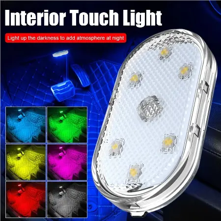 USB MINI Magnetic Touch Lamp Ceiling Lamp Interior Lighting  Rechargeable Ceiling Reading Lamp Map Ceiling Lamp Car Lamp