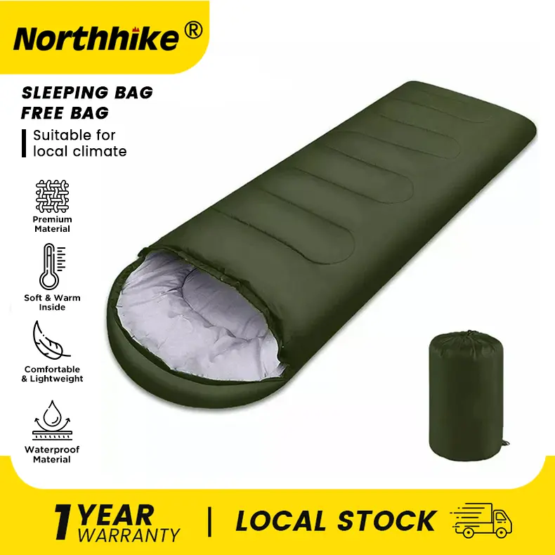 Northhike Envelope Portable Camping Sleeping Bag with Storage Bag for office nap warm sleeping bag