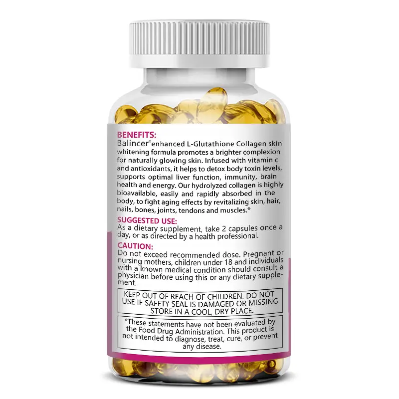 balincer collagen glutathione Balincer Collagen Capsules + Glutathione main image 0