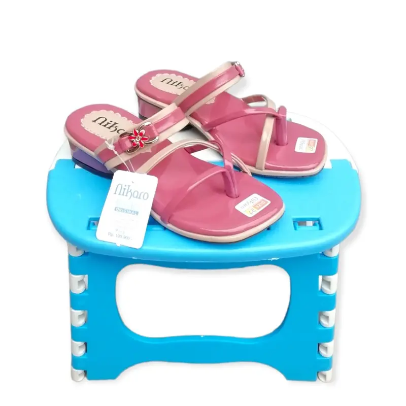 Sandal Heels Anak Perempuan Untuk Acara Formal Sendal Cewek Heels Hak Tahu 3 Cm Sendal Jepit Anak Wanita Ukuran 26-35 Fashion 3