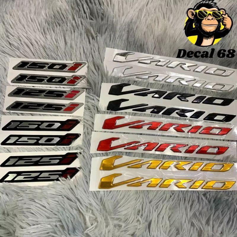   Giá 1 Cặp  Tem Vario 125 150 chữ nổi 2017-2025 chống thấm nước không phai màu nhựa cứng ABS và dẻo PVC nhãn dán xe máy decal 
