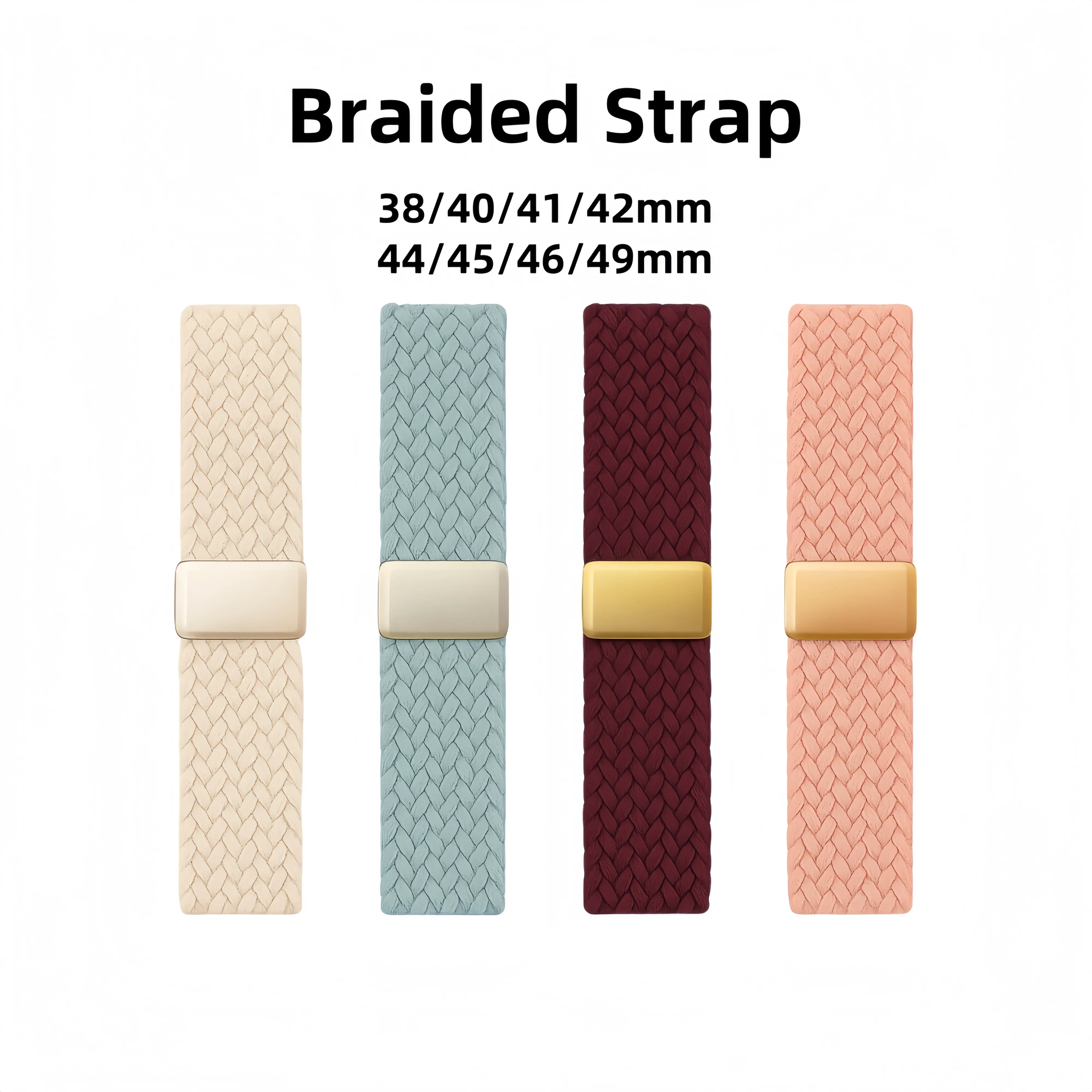 Braided Strap Tali Jam Tangan Pintar / Smart Watch strap bahan Elastic Braided model sporty ukuran 38mm/40mm/41mm/42mm-44mm/45mm/46mm/49mm