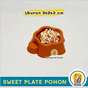 Sweet Plate Pohon Piring Makan Hamster Wadah Pakan Tupai Sugar Glider Tempat Minum Landak Mini Bajing Hewan