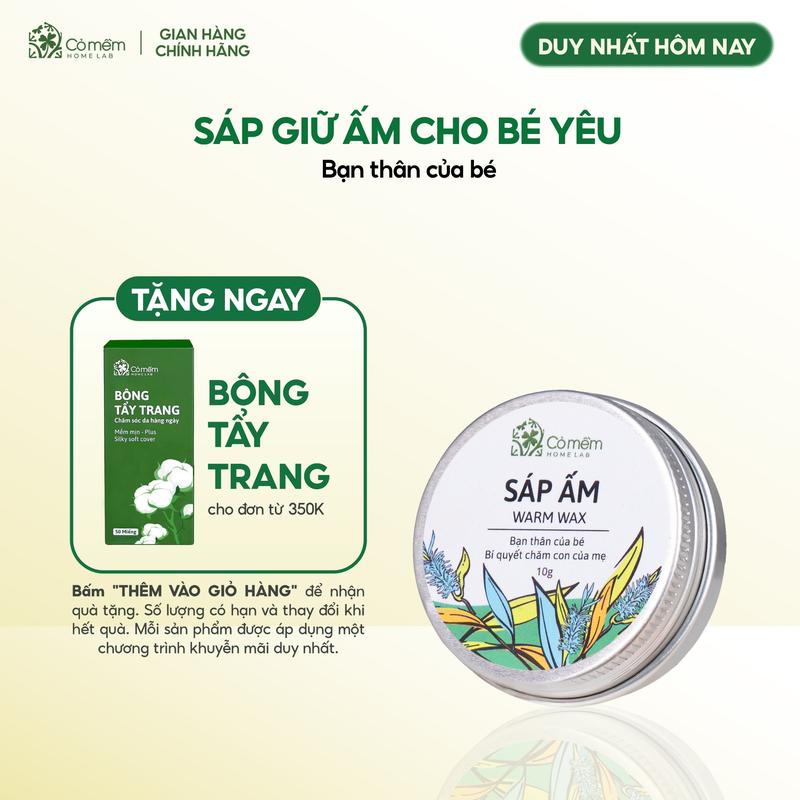  Sáp giữ ấm cho bé ngủ điều hoà từ tinh dầu Tràm Cỏ Mềm 