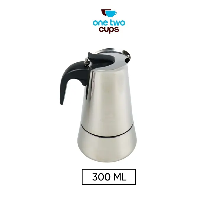 One Two Cups Espresso Coffee Maker Moka Pot Teko Stovetop Filter - Z21 - 300ML