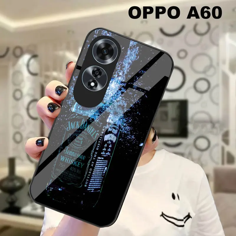 Armorcase Softcase Glass Kaca Kilau Opp*  A60 Terbaru Casing Handphone Pelindung Camera Protect (905) 5