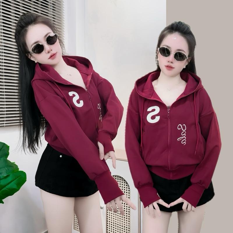 Áo Khoác Nữ Thêu Chữ S [40-57kg] Form Croptop , chất PC GEN NHẬT dày mát không xù lông By Hangfinshop