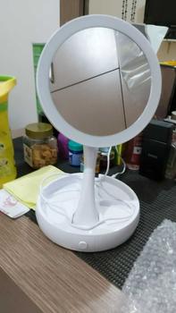 Product Review of Cermin Bulat Lipat Kaca Rias LED 2 Sisi Ganda Putar USB Cas from j**i 0