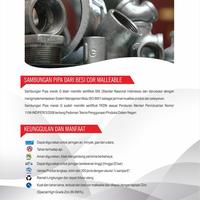 Gambar Clamp Saddle Malleable Iron (G) d. 2" x 3/4" - Silver Colour | Sambungan fitting pipa besi dari kalimas.online Kota Administrasi Jakarta Pusat 4 Tokopedia