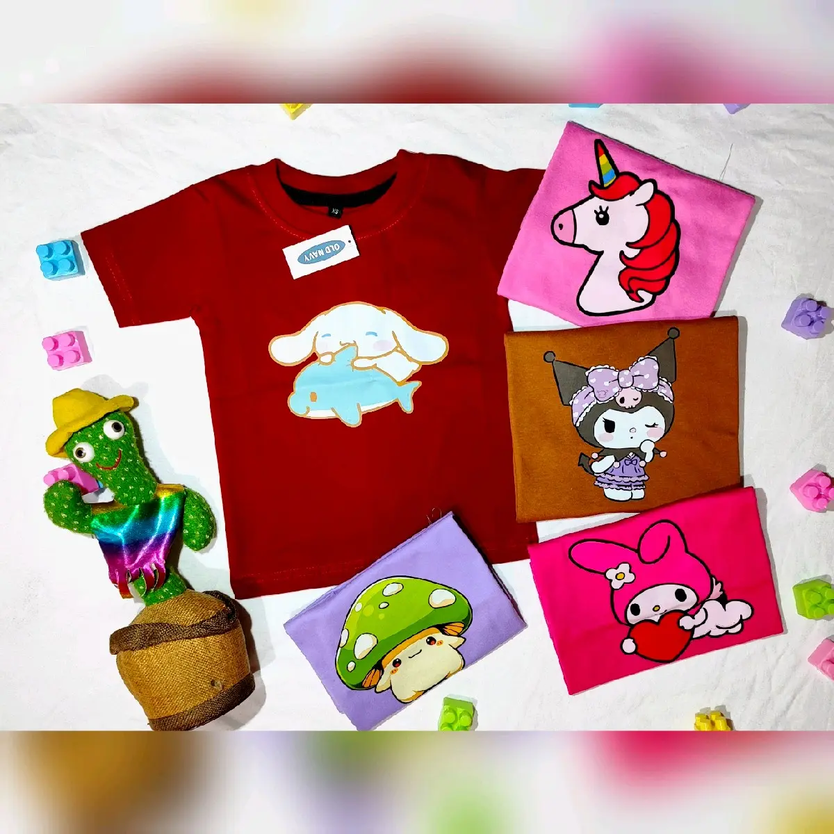 Paket 8pc kaos anak murah perempuan kaos anak karakter Fashion Pakaian