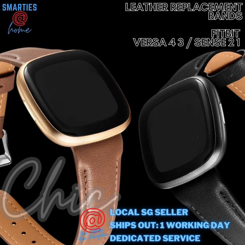 Comfortable Colorful Leather Strap Bands For Fitbit Versa 4 / Versa 3 / Fitbit Sense 2 / Sense 0