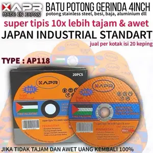 ￼APR AP118 Raja Batu Potong Gerinda 4 Inch Mata Potong Besi Stainless Baja Aluminum Berkualitas Pro