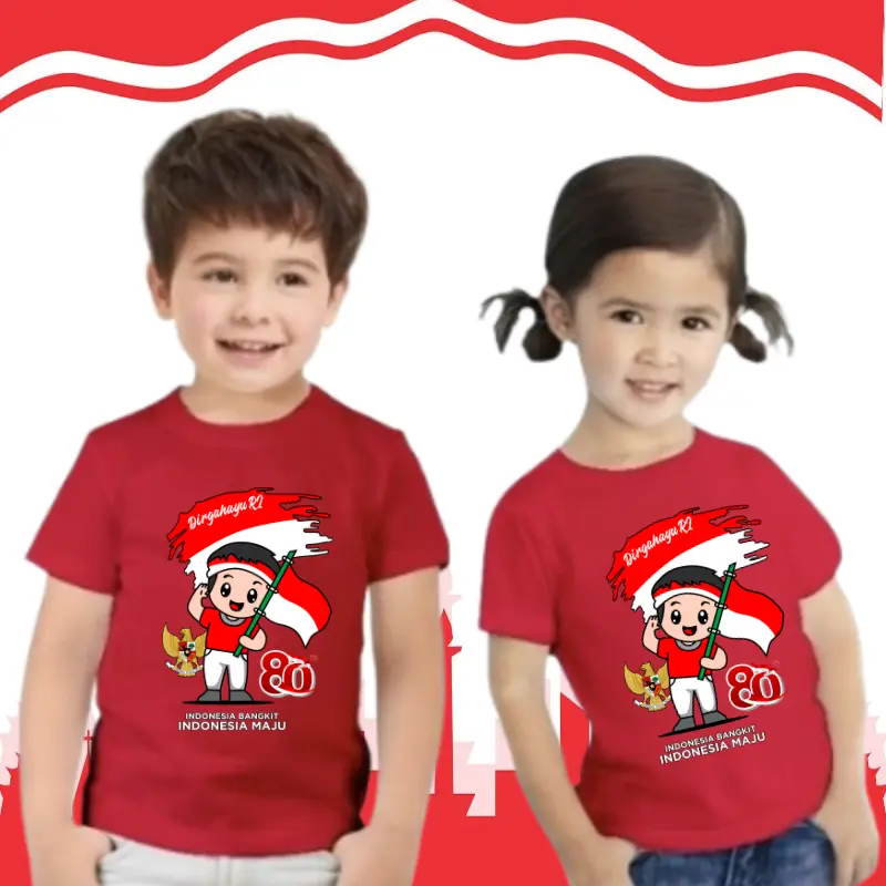 Baju Kaos Anak Hari Kemerdekaan 17 Agustus Fashion 3