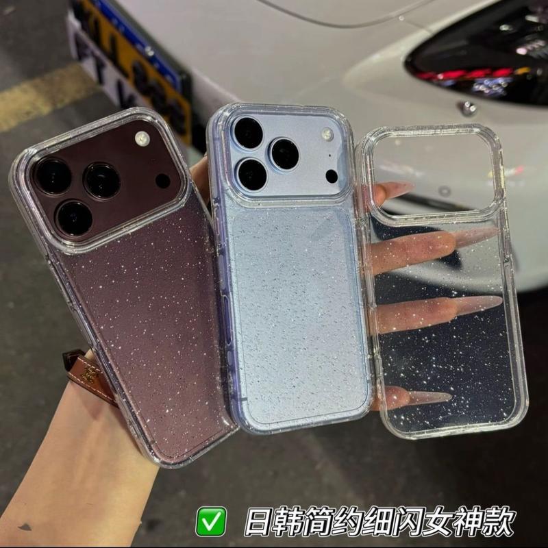 Flash bột trong suốt vỏ tinh khiết cho Apple 18PROMAX vỏ điện thoại iPhone 17 nhỏ 16/15/14 / 13 / 12