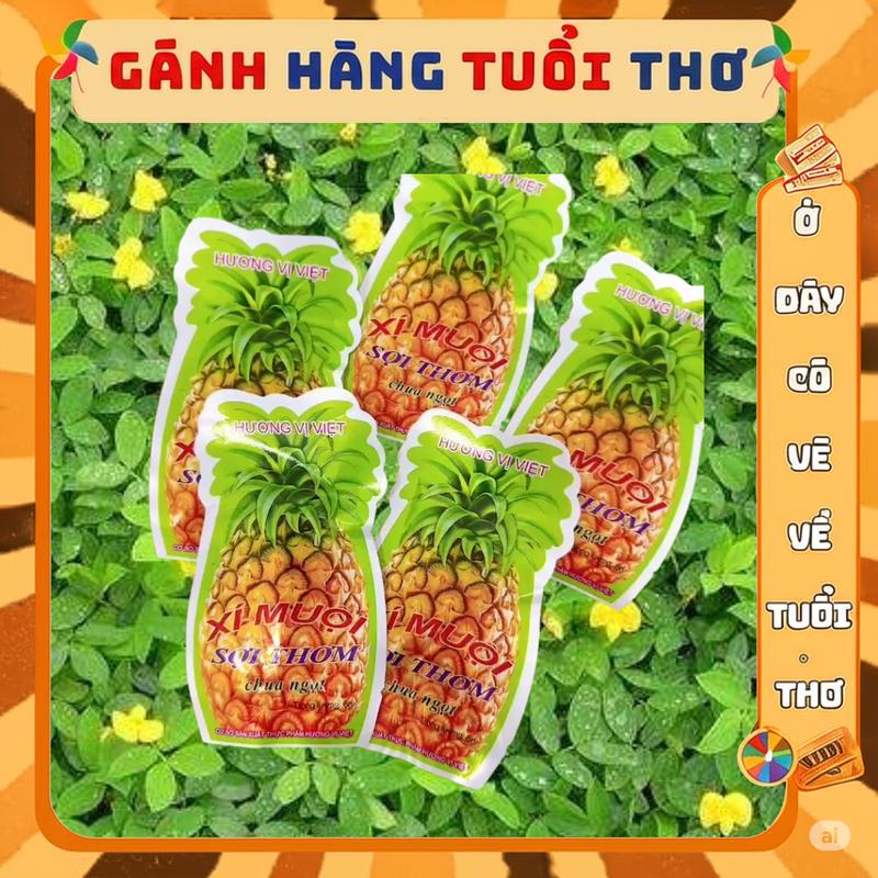  COMBO 15 GÓI Ô mai Xí muội sợi thơm tuổi thơ đồ ăn vặt tuổi thơ hương vị chua ngọt ăn vặt cổng trường 
