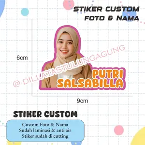 STIKER FOTO & NAMA ISI 2 PCS