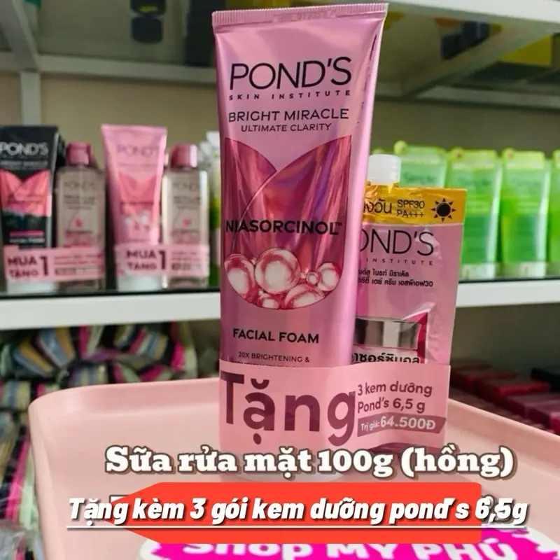 Sữa rửa mặt POND'S chai 100ml( tặng 1 nước tẩy trang 100ml hoặc 3 tuýp Pond’s 5
