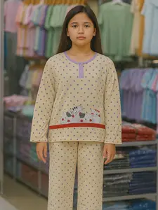 CIT - PP SETELAN BAJU TIDUR DAN PIYAMA ANAK CEWEK/PEREMPUAN TANGGUNG CAT KUCING 9-12 TAHUN ABG JUMBO APLIKASI KANCING