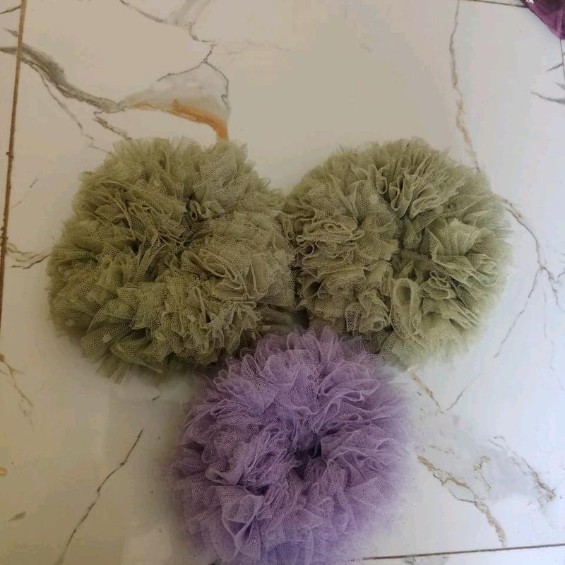 Cepol Mini Ikat Rambut Scrunchie Tille Ukuran Mini Tali Kuncir Anak - Fashion 6