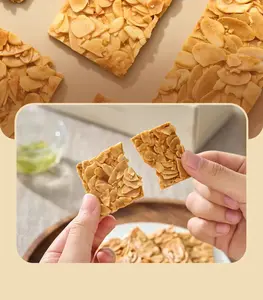 Almond Crispy Cookies Renyah dengan Taburan Almond Slice Premium Homemade Fresh Baked Kue Irisan Renyah Almon Camilan Premium Manis Gurih Alami