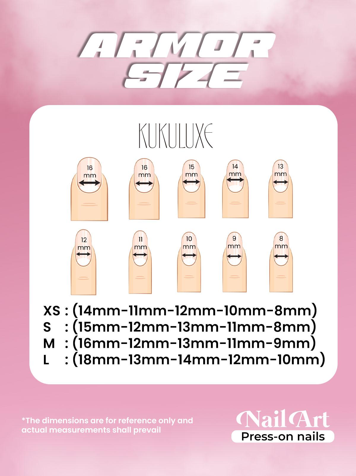 KUKULUXE 3D Nail Art – Press On Nails Premium 4 Varian ( Black Butterfly, Cool Black Mary, Falling Sakura Thoughts, Green Wave Greyhound )