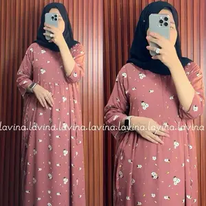 LAVINA - DASTER DRESS RAYON 3/4 MOTIF WANITA BUSUI KEKINIAN LAVINA - DASTER DRESS RAYON 3/4 MOTIF WANITA BUSUI KEKINIAN