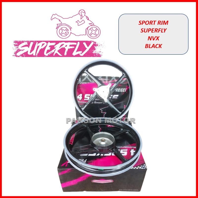 Super Fly Rim SPORT RIM SUPERFLY PROJECT-X ORIGINAL NVX GLOSSY BLACK HITAM - TikTok ...