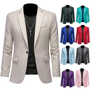 Jas Blazer Hitam Pria Jas Formal Casual Jas Wisuda Panjang Tebal