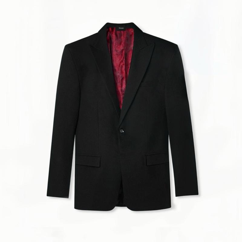  Áo Blazer 1 Khuy Ve Nhọn Màu Đen | Wanes Blazer Single Breasted With Peak Lapels 