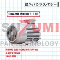 Gambar Dinamo motor 5,5 hp 3 phase 1450 RPM FAW dari Tsuzumi Japan Kota Tangerang 1 Tokopedia