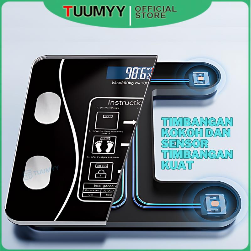 [COD] SMART SCALE TIMBANGAN BERAT BADAN DIGITAL KESEHATAN ALAT UKUR KADAR LEMAK SMART BODY FAT TM-LY2626 6