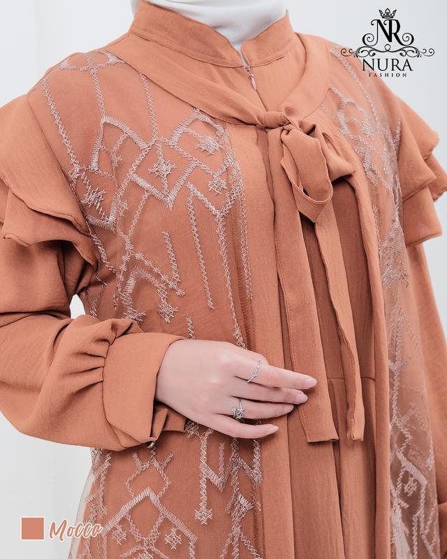 Gamis Brukat Kondangan Terbaru 2025 | Crinkle Premium | Busui | Gaun Pesta elegan Brokat Cantik 3