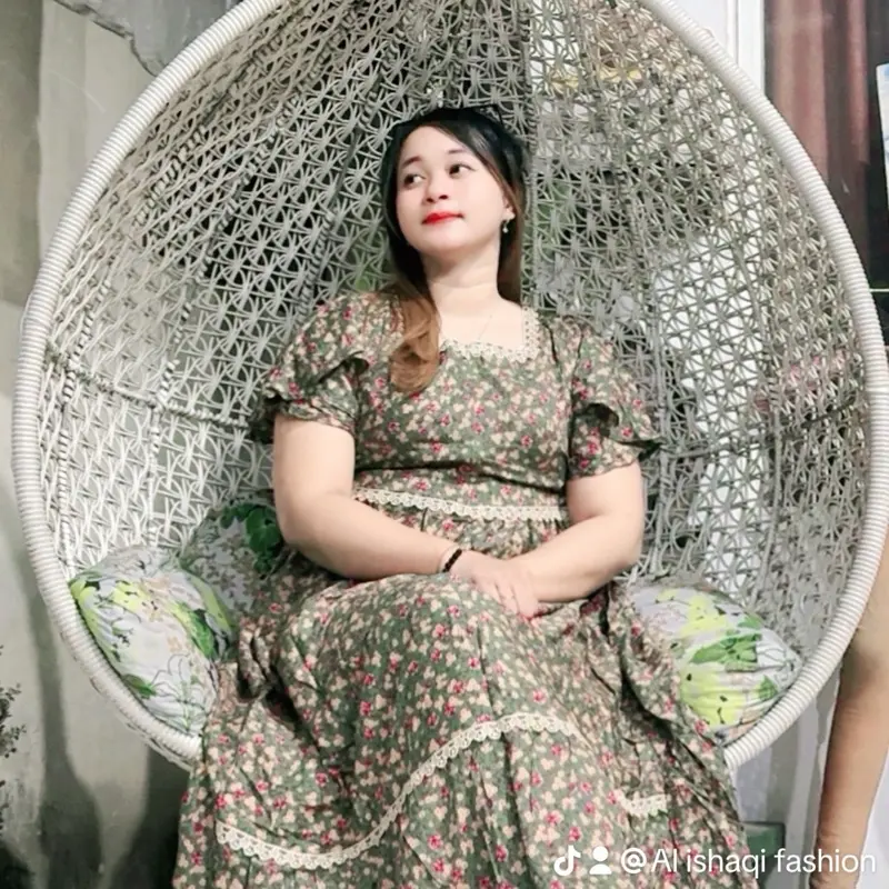 Daster cinta bisui wanita Pendek  lengan rempel LembutDress Rayon Santai 4