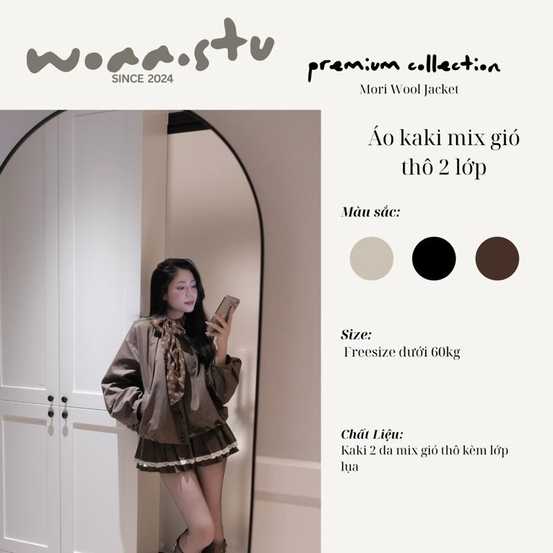 PREMIUM COLLECTION Áo khoác kaki 2 lớp dày dặn Mori Wool Jacket - Link 2