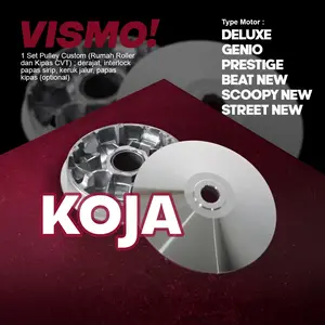 ET-03-K0JA - PULLEY SET K0JA CUSTOM GENIO/BEAT DELUXE/ SCOOPY NEW Motor CVT MODIF BUBUT DERAJAT BUBUT SIRIP KEROK JALUR INTERLOCK